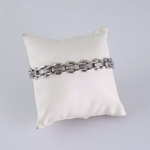 Women Bracelets-Pulseras Dama- Zircon Stone- Silver Color- Stainless Steel- B1270