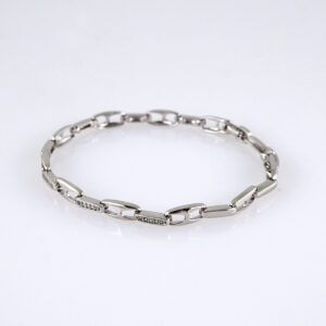 B1280 Women’s Bracelet – Pulseras Dama – Zircon Stone – Silver Color