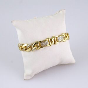 B1281 Women’s Bracelet – Pulseras Dama – Zircon Stone – 14K Real Color