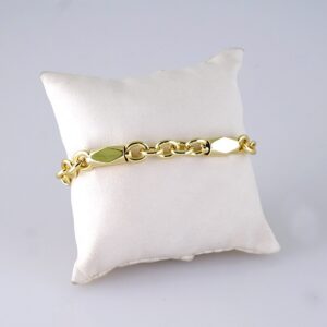Womens Bangle  Pulso Dama  Zircon Stone  14K Real Color  Stainless Steel  B1288