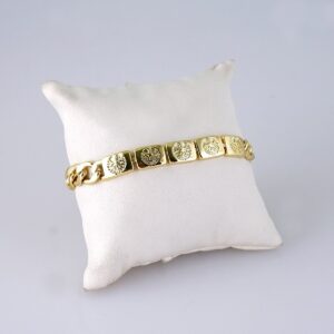 B1290 Bracelets Woman/ Pulseras Dama/ Plain/ 14K Real Color