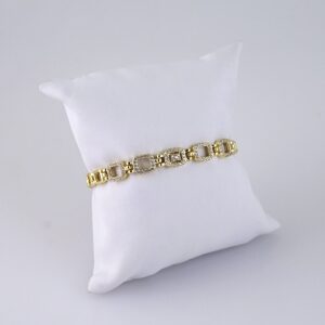 B1301 Women’s Bracelet – Pulseras Dama – Zircon Stone – 14K Real Color