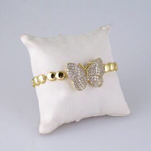 B1306 Women’s Bracelet – Pulseras Dama – Zircon Stone – 14K Real Color