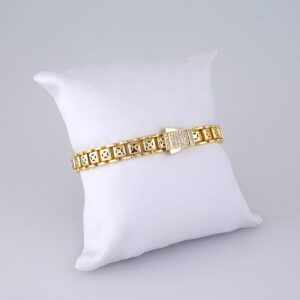 B1311 Bracelet  Pulseras/ Zircon Stone  14K Real Color