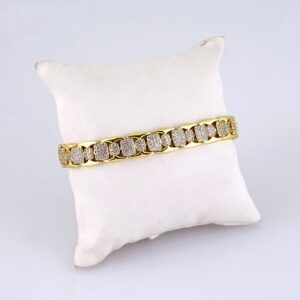 B1318 Women’s Bracelet – Pulseras Dama – Zircon Stone – 14K Real Color