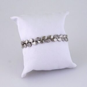 B1322 Women’s Bracelet – Pulseras Dama – Zircon Stone -Silver Color