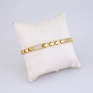 B1327 Women’s Bracelet – Pulseras Dama – Zircon Stone – 14K Real Color