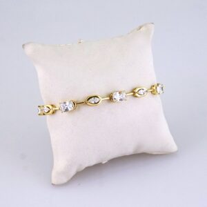 B1328 Women’s Bracelet – Pulseras Dama – Zircon Stone – 14K Real Color
