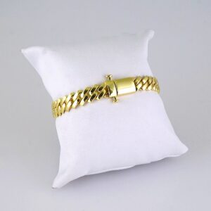 B1334 Bracelet – Pulseras/Plain/ 14K Real Color 8MM