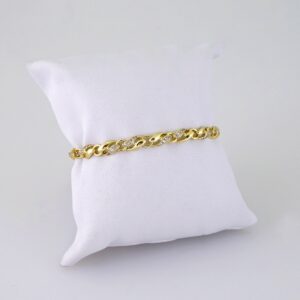 B1343 Women’s Bracelet – Pulseras Dama – Zircon Stone – 14K Real Color