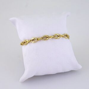 B1349 Bracelet – Pulseras/ Zircon Stone – 14K Real Color
