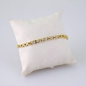 B1355 Bracelet – Pulseras – Zircon Stone – 14K Real Color
