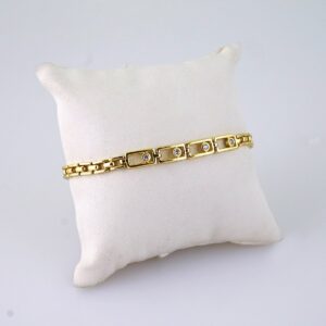 B1359 Bracelet – Pulseras – Zircon Stone – 14K Real Color
