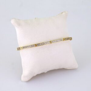 B1372 Bracelet  Pulseras  Zircon Stone  14K Real Color