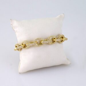 B1380 Bracelet  Pulseras  Zircon Stone  14K Real Color