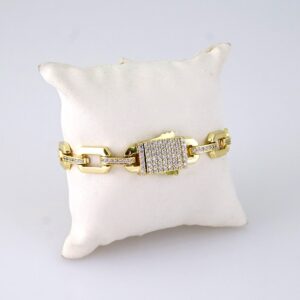 B1381 Bracelet  Pulseras  Zircon Stone  14K Real Color