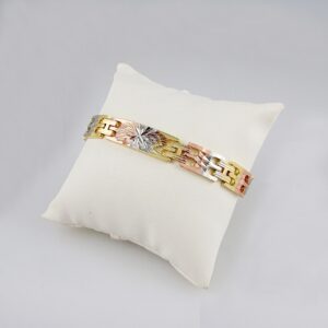 Bracelets Woman/ Pulseras mujer/ Plain/ ThreeTone/ 14K Real Color// B170