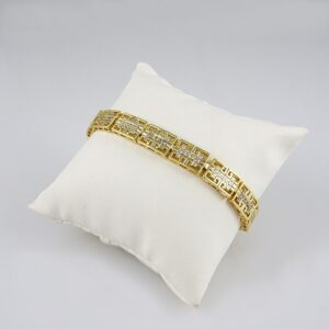 Bracelets Woman/ Pulseras mujer/  Zircon Stone/  14K Real Color// B172