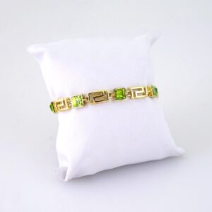 B1368 Bracelet  Pulseras  14K Real Color  Green