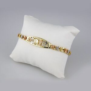 Bracelets Woman/ Pulseras Dama/ Zircon Stone/ 14K Real Color// B231