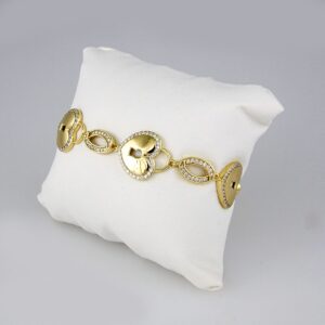 Bracelets Woman/ Pulseras Dama/ Zircon Stone/ 14K Real Color// B243