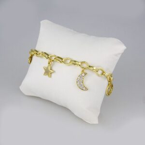 Bracelets Woman/ Pulseras Dama/ Zircon Stone/ 14K Real Color// B244