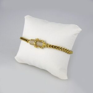 Bracelets Mens/ Pulseras Hombre/  Zircon Stone/ 14K Real Color// B246