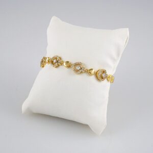 Bracelets Woman/ Manillas Mujer/  14K Real Color/ Zircon Stone// B282