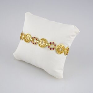 Bracelets Woman/ Manillas Mujer/  14K Real Color/ Zircon Stone// B284