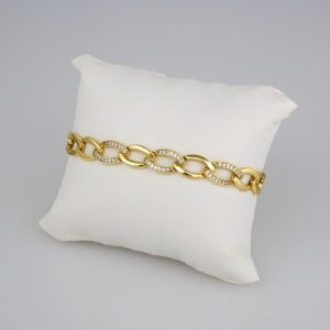 Bracelets Woman/ Pulseras Dama/  Zircon Stone/  14K Real Color// B298