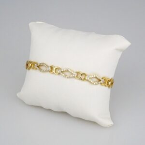 Bracelets Woman/ Pulseras Dama/  Zircon Stone/  14K Real Color// B305