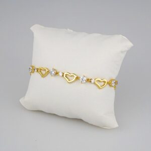 Bracelets Woman/ Pulseras Dama/  Zircon Stone/  14K Real Color// B313