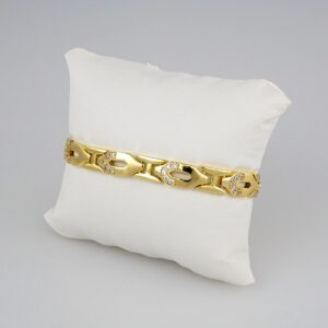 Bracelets Woman/ Pulseras Dama/  Zircon Stone/  14K Real Color// B318