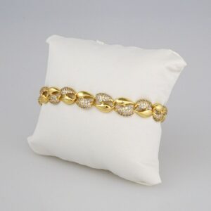 Bracelets Woman/ Pulseras Dama/  Zircon Stone/  14K Real Color// B331