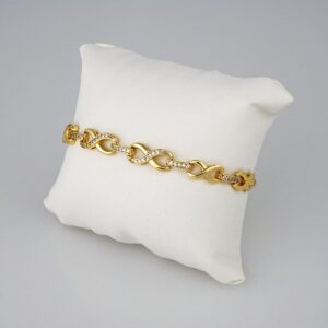 Bracelets Woman/ Pulseras Dama/  Zircon Stone/  14K Real Color// B333