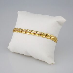 Bracelets Woman/ Pulseras Dama/  Zircon Stone/  14K Real Color// B334