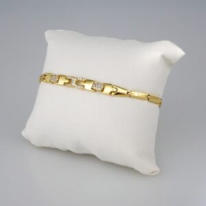 Bracelets Woman/ Pulseras Dama/  Zircon Stone/  14K Real Color// B345