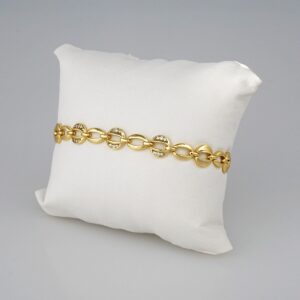 Bracelets Woman/ Pulseras Dama/  Zircon Stone/  14K Real Color// B349