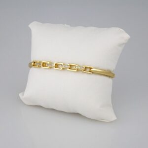 Bracelets Woman/ Pulseras Dama/  Zircon Stone/  14K Real Color// B351