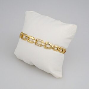 Bracelets Woman/ Manillas Mujer/  14K Real Color/  Zircon Stone// B371