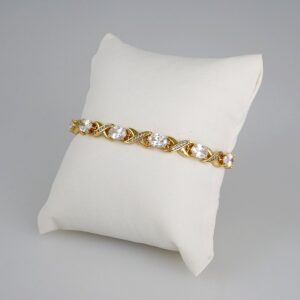 Bracelets Woman/ Pulseras Dama/ Zircon Stone/14K Real Color// B379