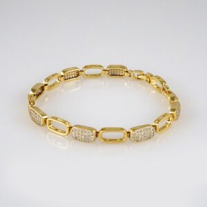 Bracelets Woman/ Pulseras Dama/ Zircon Stone/ 14K Real Color// B389