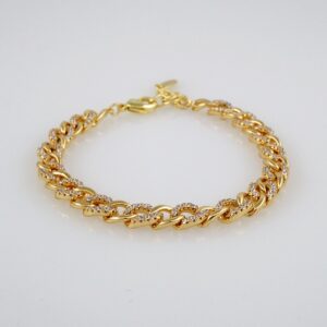 Bracelets Woman/ Pulseras Dama/ Zircon Stone/14K Real Color// B393