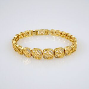 Bracelets Woman/ Pulseras Dama/ Zircon Stone/ 14K Real Color// B394