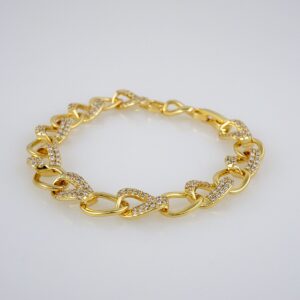 Bracelets Woman/ Pulseras Dama/ Zircon Stone/ 14K Real Color// B395