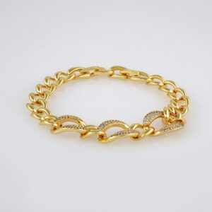 Bracelets Woman/ Pulseras Dama/ Zircon Stone/ 14K Real Color// B397