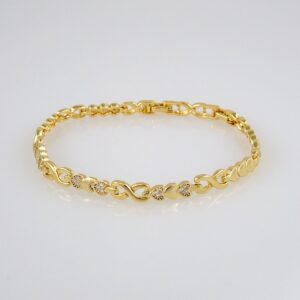 Bracelets Woman/ Pulseras Dama/ Zircon Stone/ 14K Real Color// B399