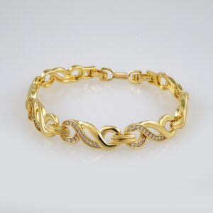 Bracelets Woman/ Pulseras Dama/ Zircon Stone/ 14K Real Color// B400