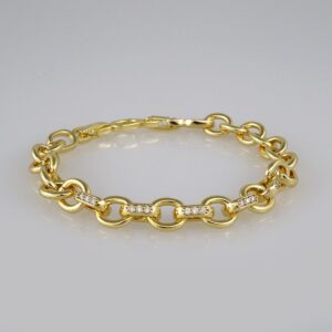 Bracelets Woman/ Pulseras Dama/ Zircon Stone/14K Real Color// B415