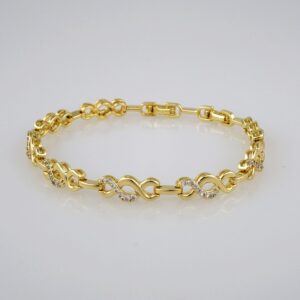 Bracelets Woman/ Pulseras mujer/  Zircon Stone/ 14K Real Color// B416